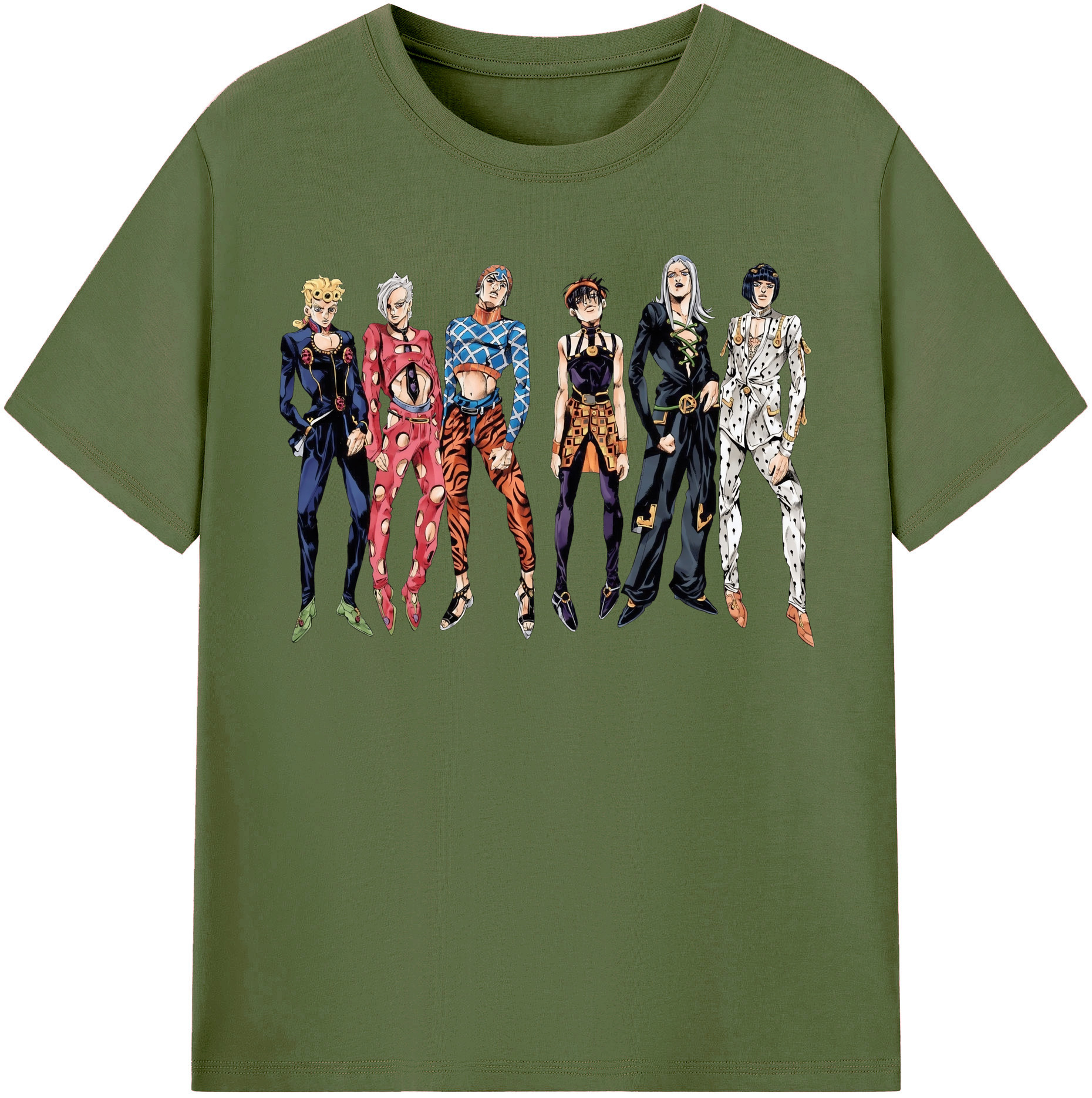 （画像用） ジョジョの奇妙な冒険 JoJo's Bizarre Adventure 綿100％半袖Tシャツ（フロントプリント）